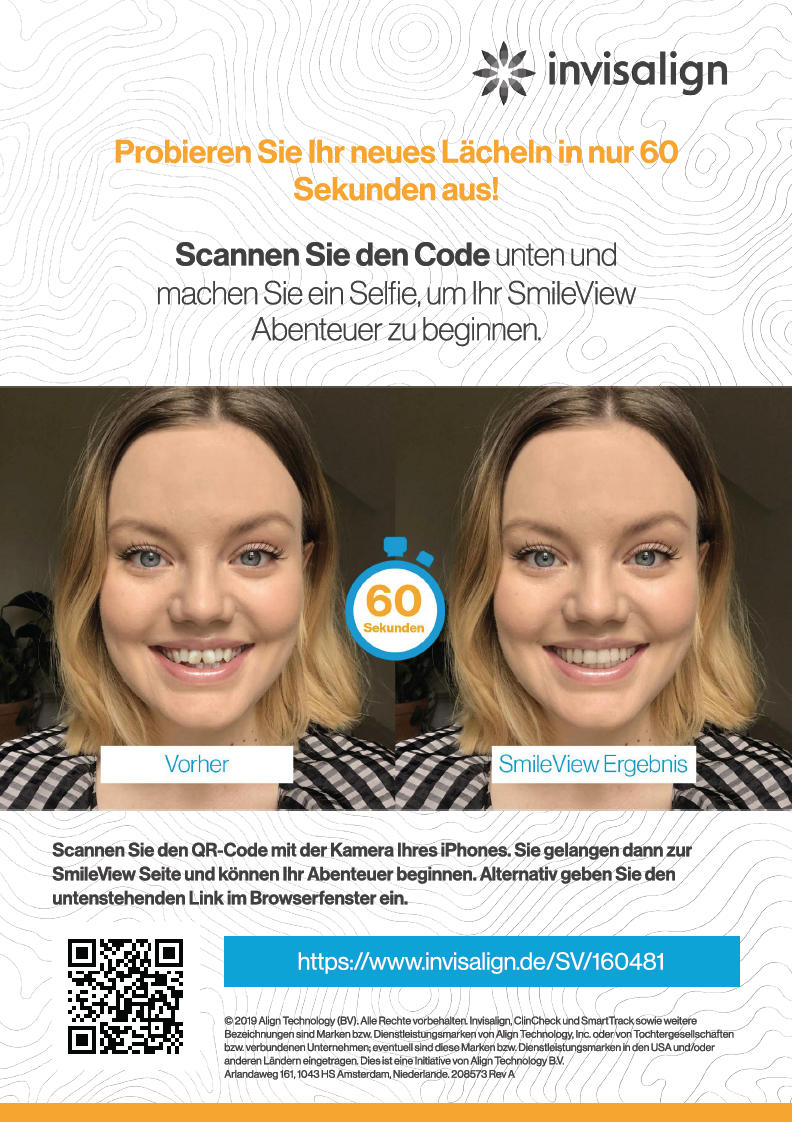 QR Code Invisalign SmileView nur Code